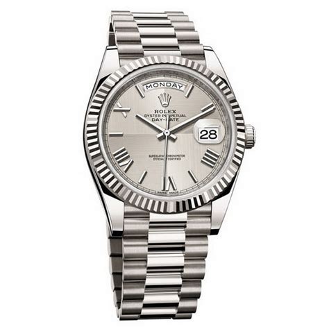 rolex oyster perpetual day date 40 18 ct white gold